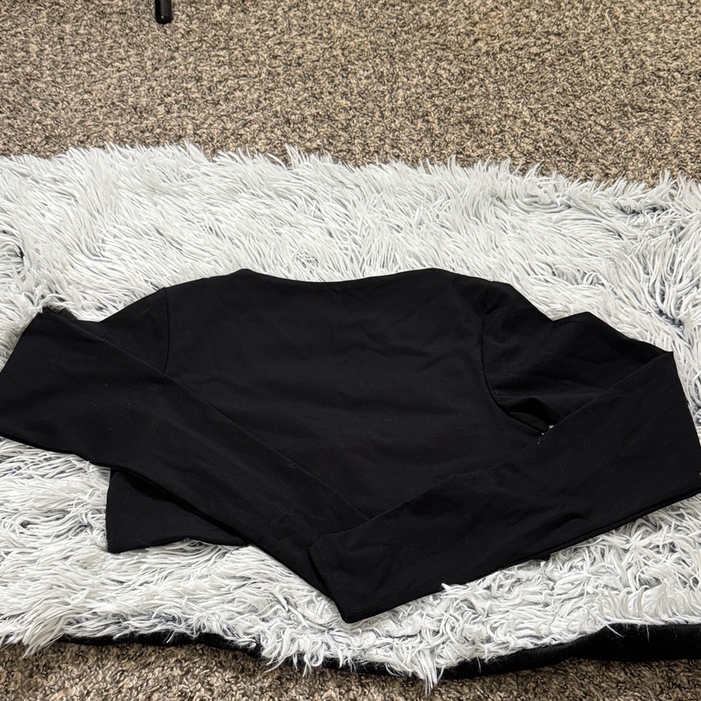 Elegant Black Long Sleeve Women's Top